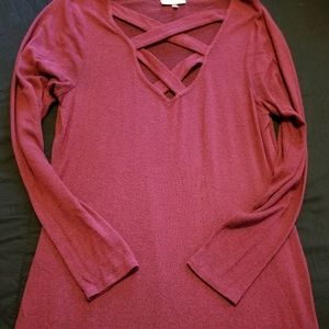 Burgundy dress